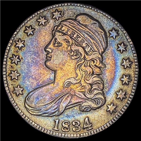1834 Capped Bust Half Dollar NEARLY UNCIRCULATED