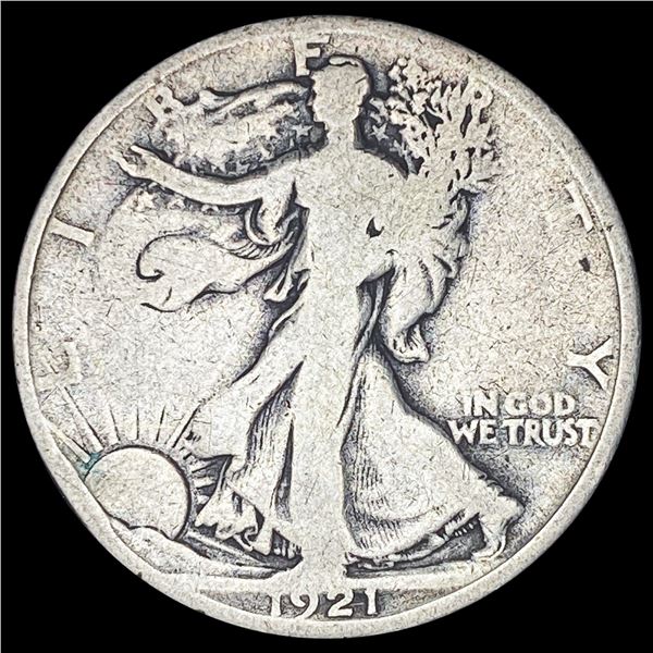 1921-D Silver Walking Liberty Half Dollar NICELY CIRCULATED