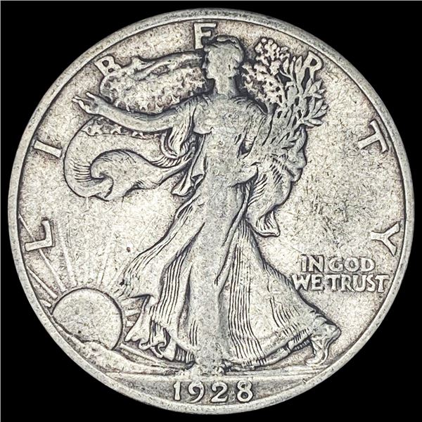 1928-S Silver Walking Liberty Half Dollar LIGHTLY CIRCULATED