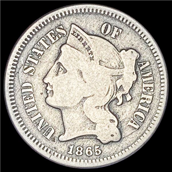 1865 Nickel Three-Cent Piece LIGHTLY CIRCULATED