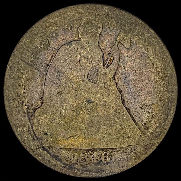 1846-O Silver Seated Liberty Dollar NICELY CIRCULATED