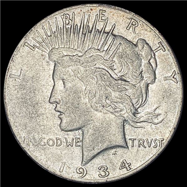 1934-S Silver Peace Dollar LIGHTLY CIRCULATED