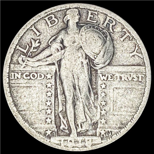 1928-S Silver Standing Liberty Quarter LIGHTLY CIRCULATED