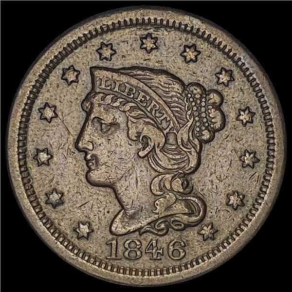 1846 Braided Hair Large Cent NEARLY UNCIRCULATED
