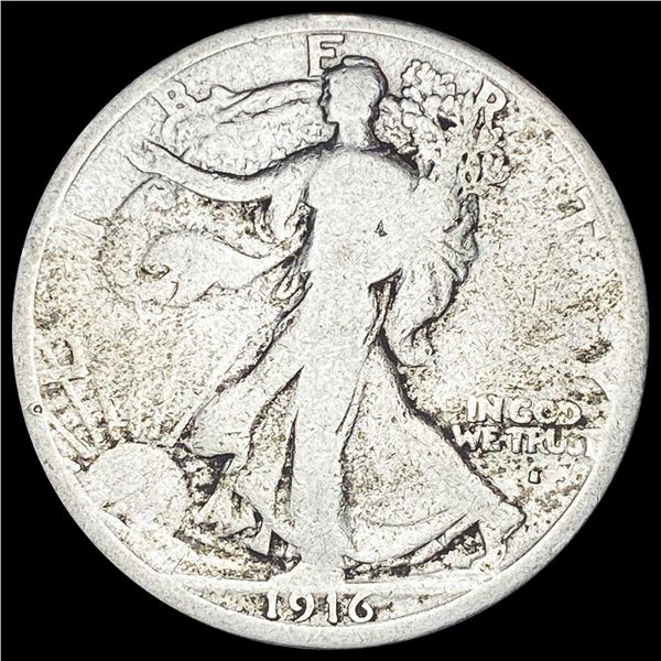 1916 Walking Liberty Half Dollar NICELY CIRCULATED