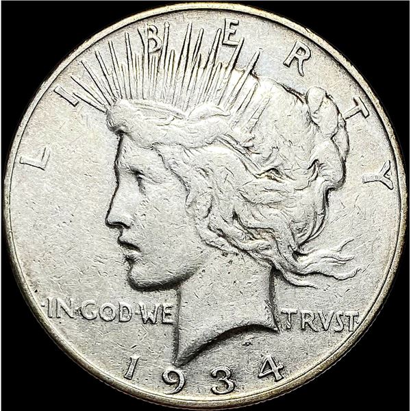 1934-S Peace Silver Dollar NEARLY  UNCIRCULATED