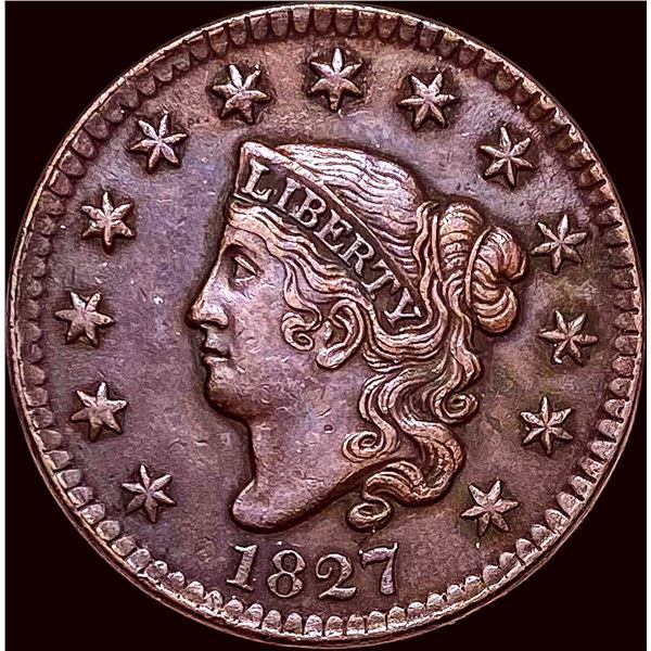 1827 Coronet Head Large Cent CLOSELY  UNCIRCULATED