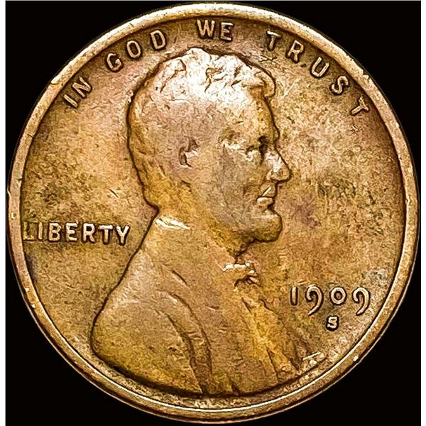 1909-S Lincoln Wheat Cent NICELY CIRCULATED
