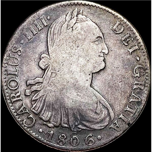 1806-Mo TH Silver 8 Reales LIGHTLY CIRCULATED