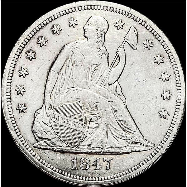 1847 Silver Dollar NEARLY UNCIRCULATED