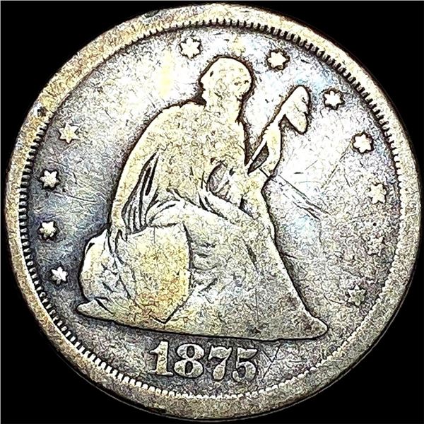 1875-S Silver Twenty Cent Piece LIGHTLY  CIRCULATED
