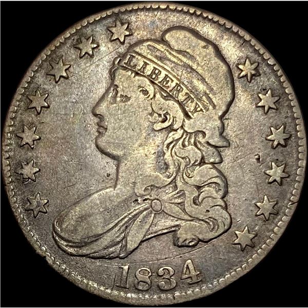 1834 Capped Bust Half Dollar NICELY  CIRCULATED