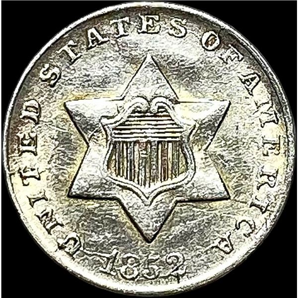 1852 Silver Three-Cent Piece LIGHTLY CIRCULATED