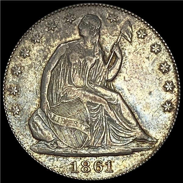 1861 Seated Liberty Half Dollar CLOSELY UNCIRCULATED