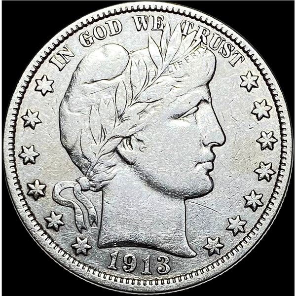 1913 Barber Half Dollar LIGHTLY CIRCULATED