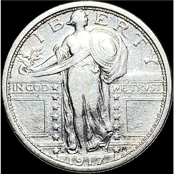 1917-S Standing Liberty Quarter Type 1 LIGHTLY CIRCULATED