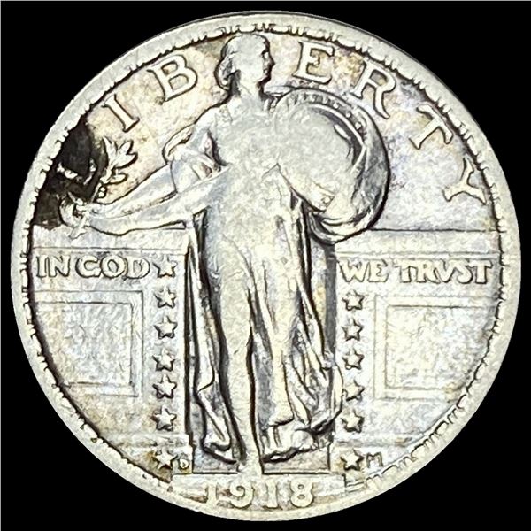 1918-D Standing Liberty Quarter NICELY CIRCULATED