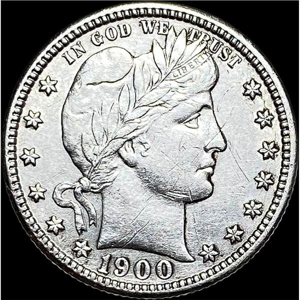 1900-S Silver Barber Quarter CLOSELY UNCIRCULATED