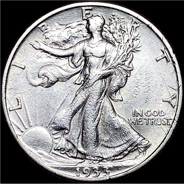 1933-S Silver Walking Liberty Half Dollar CLOSELY UNCIRCULATED