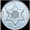 1861 Silver Three-Cent Piece CHOICE AU