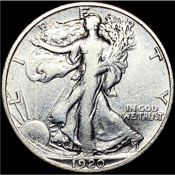 1920-D Silver Walking Liberty Half Dollar LIGHTLY CIRCULATED