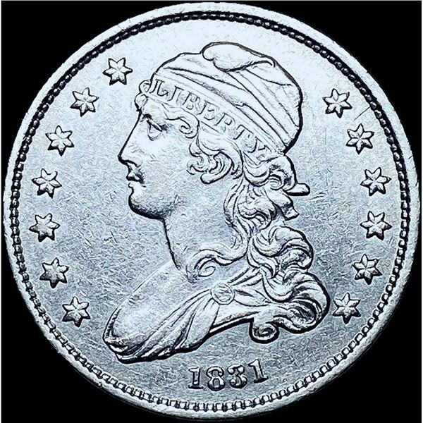 1831 Capped Bust Silver Quarter CHOICE AU