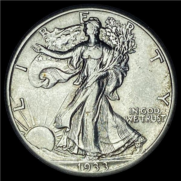 1933-S Silver Walking Liberty Half Dollar CLOSELY UNCIRCULATED