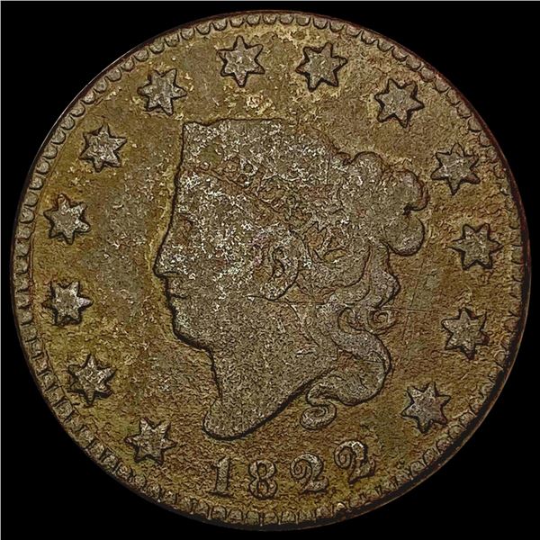 1822 Coronet Head Large Cent LIGHTLY CIRCULATED