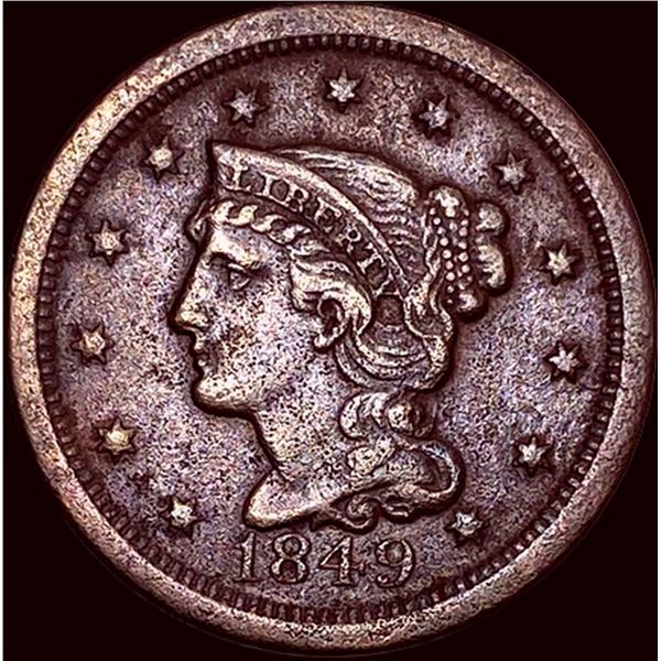 1849 Braided Hair Large Cent CHOICE AU