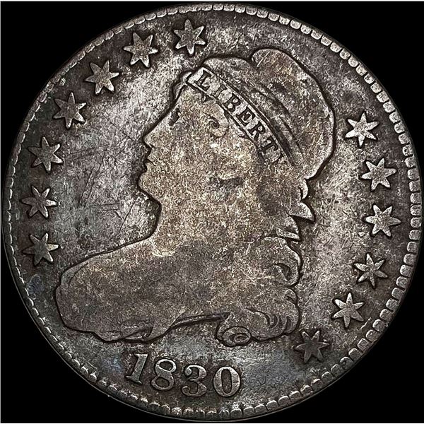 1830 Capped Bust Half Dollar LIGHTLY CIRCULATED