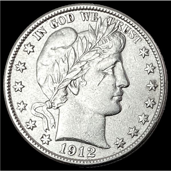 1912-S Silver Barber Half Dollar CLOSELY UNCIRCULATED