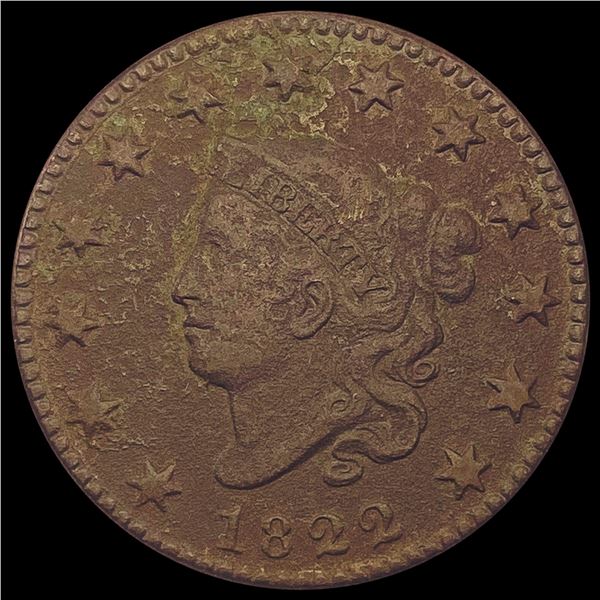 1822 Coronet Head Large Cent CLOSELY UNCIRCULATED