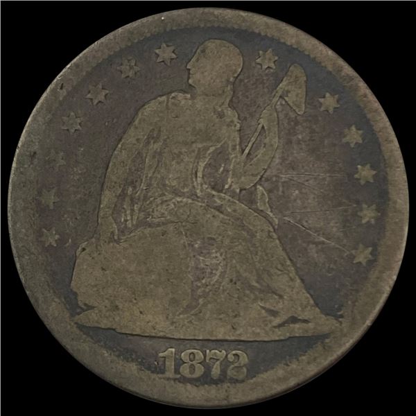1872 Seated Liberty Dollar NICELY CIRCULATED