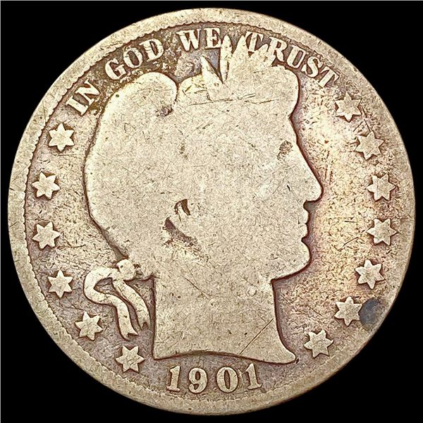 1901-S Barber Half Dollar NICELY CIRCULATED