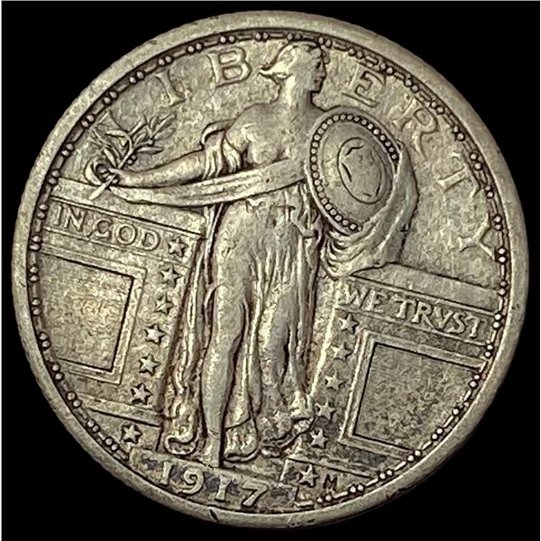 1917 Type 1 Standing Liberty Quarter NEARLY UNCIRCULATED