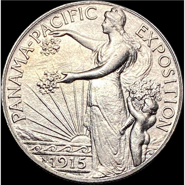 1915-S Silver Panama-Pacific Half Dollar CHOICE AU