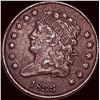 Image 1 : 1833 Copper Half Cent LIGHTLY CIRCULATED