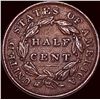 Image 2 : 1833 Copper Half Cent LIGHTLY CIRCULATED