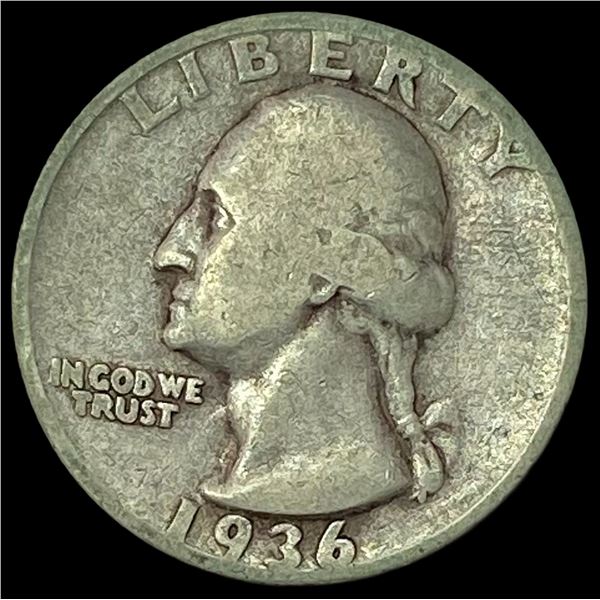 1936 Washington Silver Quarter LIGHTLY CIRCULATED
