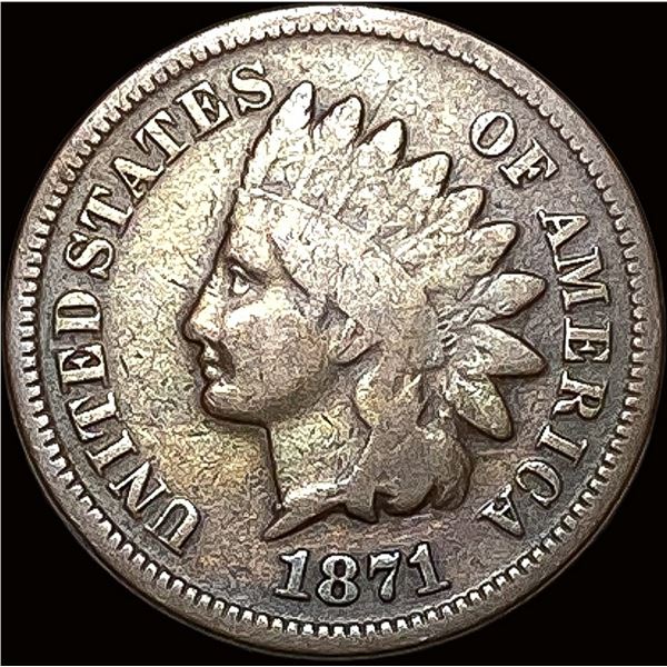 1871 Indian Head Cent NICELY CIRCULATED