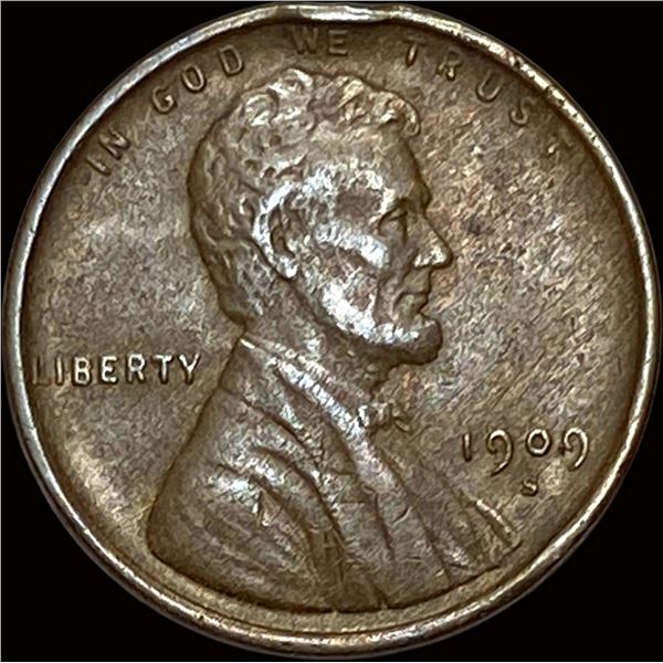 1909-S Lincoln Wheat Cent LIGHTLY CIRCULATED