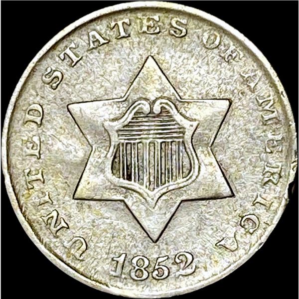 1852 Silver Three-Cent Piece CLOSELY UNCIRCULATED