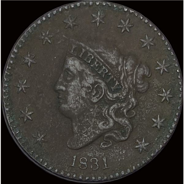 1831 Coronet Head Large Cent NEARLY UNCIRCULATED
