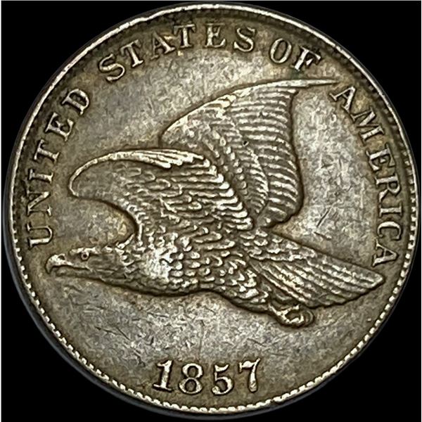 1857 Copper-Nickel Flying Eagle Cent CLOSELY UNCIRCULATED