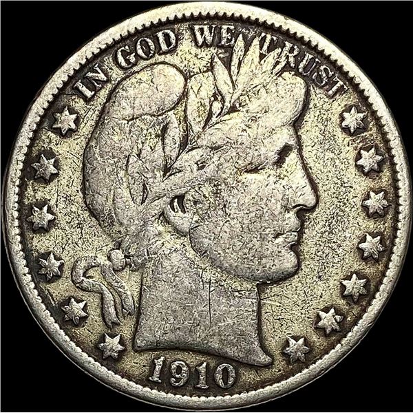 1910-S Silver Barber Half Dollar NICELY CIRCULATED
