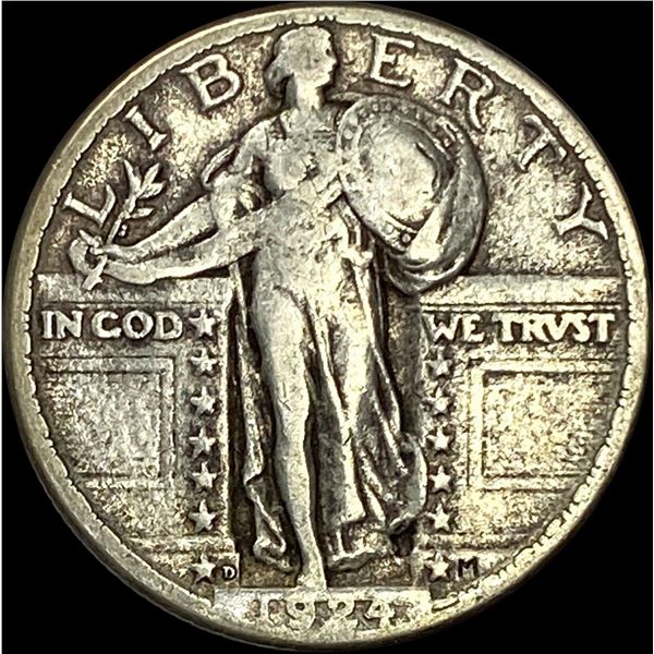 1924-D Silver Standing Liberty Quarter LIGHTLY CIRCULATED
