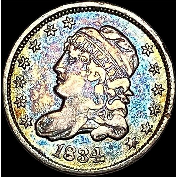 1834 Capped Bust Half Dime NEARLY UNCIRCULATED