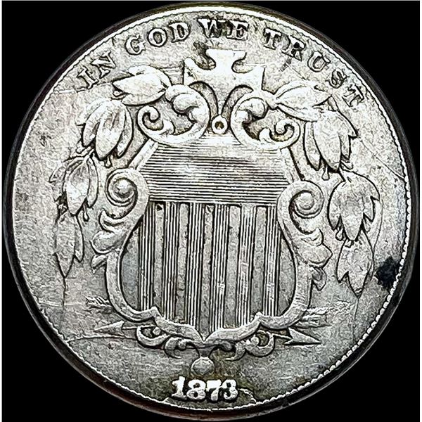 1873 Shield Nickel ABOUT UNCIRCULATED