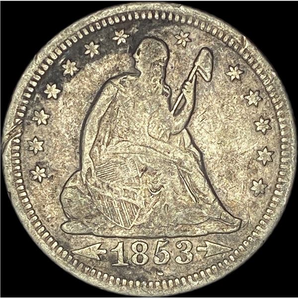 1853-O Seated Liberty Quarter LIGHTLY CIRCULATED