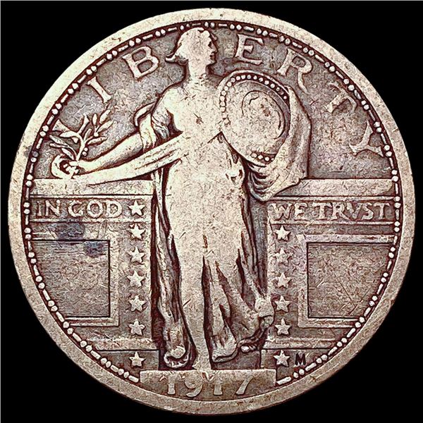 1917 T1 Standing Liberty Quarter NICELY CIRCULATED